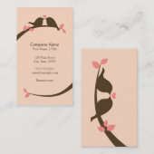 Chocolade Tortelduifjes Visitekaartje (Voorkant / Achterkant)