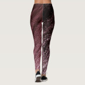 Chocolade tot granaat rood tot pastel roze ombre leggings (Achterkant)