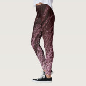 Chocolade tot granaat rood tot pastel roze ombre leggings (Links)