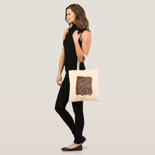 Chocolade Tote Bag (Voorkant (model))