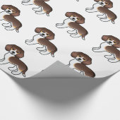 Chocolade Tricolor Beagle Honden Cadeaupapier (Hoek)