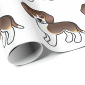 Chocolade Tricolor Beagle Honden Cadeaupapier (Rol Hoek)