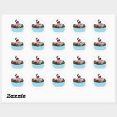 Chocolade Trifle Dessert Ronde Sticker (Vel)