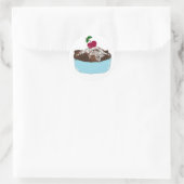 Chocolade Trifle Dessert Ronde Sticker (Tas)