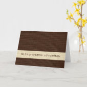 Chocolade Troost Kaart (Gele Bloem)