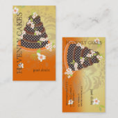 Chocolade Trouwtaart/Bakkerij/Pâtisserie Visitekaartje (Voorkant / Achterkant)