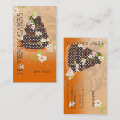 Chocolade Trouwtaart/Bakkerij/Pâtisserie Visitekaartje (Voorkant / Achterkant)