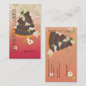 Chocolade Trouwtaart/Bakkerij/Pâtisserie Visitekaartje (Voorkant / Achterkant)