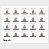 Chocolade Trouwtaart Save the Date Vierkante Sticker (Vel)