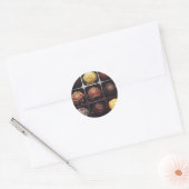 Chocolade truffel foto ronde sticker (Envelop)