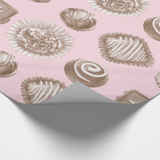 Chocolade Truffels Cadeaupapier (Hoek)