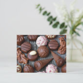 Chocolade Truffels Foto Briefkaart (Staand voorkant)