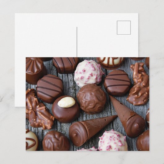Chocolade Truffels Foto Briefkaart (Voorkant / Achterkant)