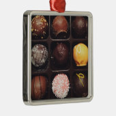 Chocolade Truffels Foto Metalen Ornament (Rechts)