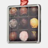 Chocolade Truffels Foto Metalen Ornament (Links)