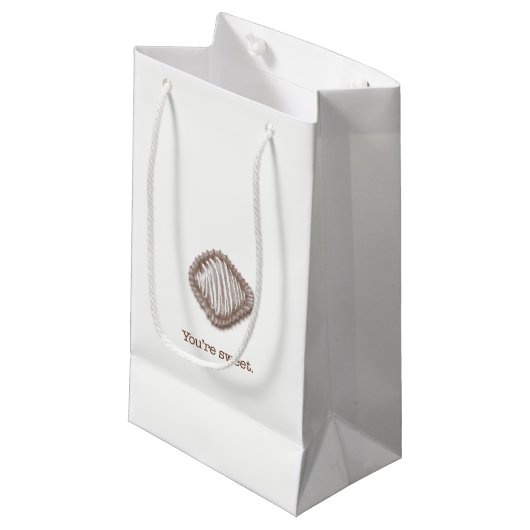 Chocolade Truffels Klein Cadeauzakje (Voorkant Gekanteld)