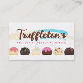 Chocolade truffels, snoep snoepjes visitekaartje (Voorkant)