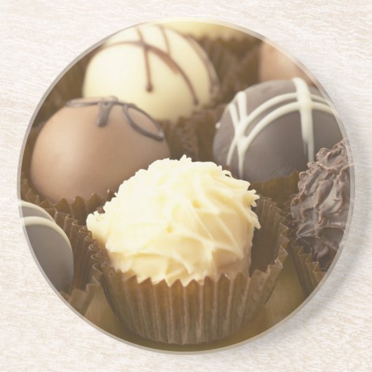 Chocolade Truffels Zandsteen Onderzetters (Voorkant)