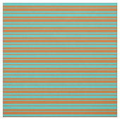 Chocolade & Turquoise Colored Pattern Stof (Swatch)