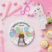 Chocolade Tuxedo Cockapo Cavapoo Hond Verjaardag Papieren Bordje (Feest)