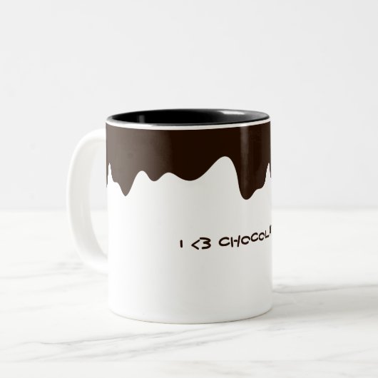 Chocolade Tweekleurige Koffiemok (Voorkant links)