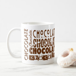 Chocolade typografie kunst koffiemokken koffiemok