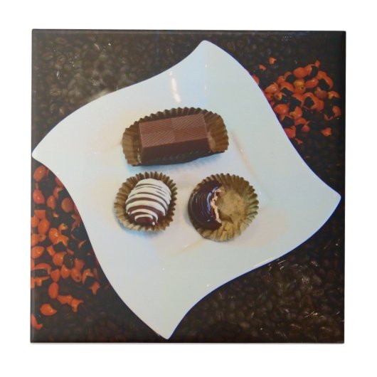 Chocolade uit Peru-Te goed om weerstand te bieden! Tegeltje (Voorkant)