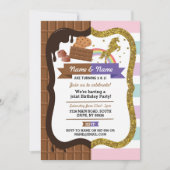 Chocolade & Unicorn om het even welke AEEA verjaar Kaart (Voorkant)