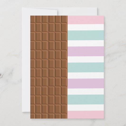 Chocolade & Unicorn om het even welke AEEA verjaar Kaart (Achterkant)