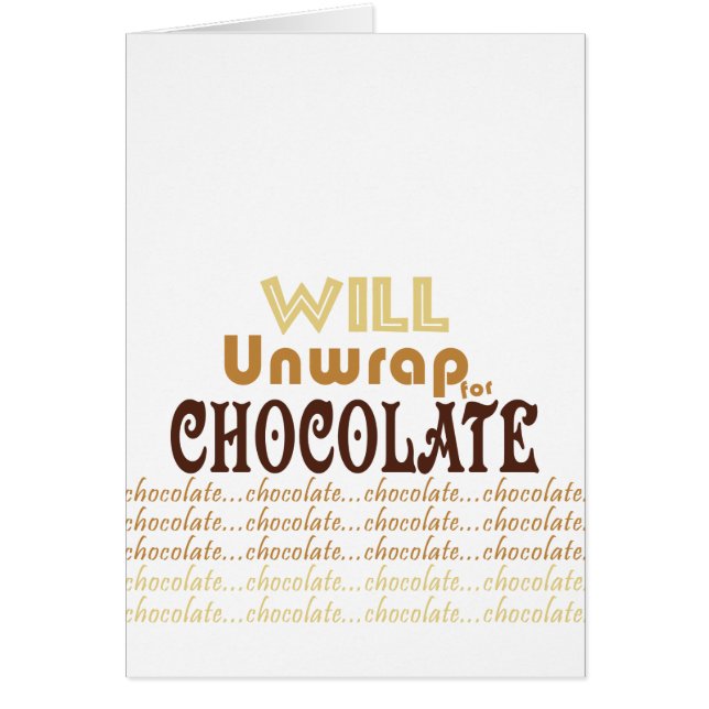 Chocolade Unwrap (Voorkant)