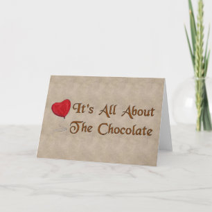 Chocolade Valentijn Feestdagen Kaart