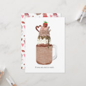 Chocolade Valentijn Milkshake Ik hou van je pun Kaart (Voorkant / Achterkant in situ)