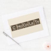 Chocolade van elementen rechthoekige sticker (Envelop)