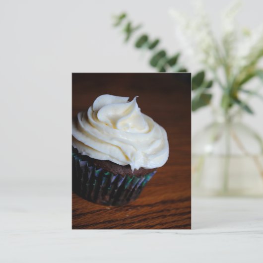 Chocolade & Vanilla Cupcake Post Card Briefkaart (Staand voorkant)