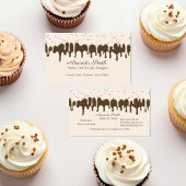 Chocolade & Vanille Confetti Frosting Drip Visitekaartje