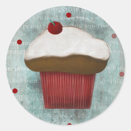 Chocolade vanille cupcake stickers (Voorkant)