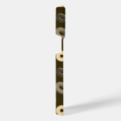 Chocolade vanille donuts elegant patroon bruin iPhone hoesje (Rechterkant)