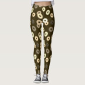 Chocolade vanille donuts elegant patroon bruin leggings (Voorkant)