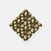 Chocolade vanille donuts elegant patroon bruin servet (Hoek)