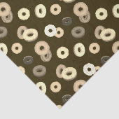 Chocolade vanille donuts elegant patroon bruin tissuepapier (Detail)