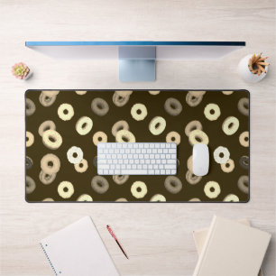 Chocolade vanille donuts elegante patroon bruin bureaumat