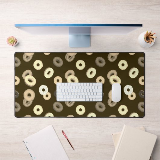 Chocolade vanille donuts elegante patroon bruin bureaumat (Kantoor 1)