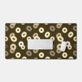 Chocolade vanille donuts elegante patroon bruin bureaumat (Keyboard & Muis)