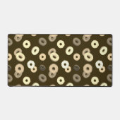 Chocolade vanille donuts elegante patroon bruin bureaumat (Voorkant)