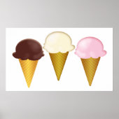 Chocolade, vanille en aardbeienslijm poster (Voorkant)