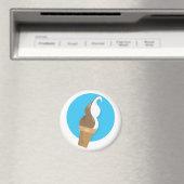 Chocolade & Vanille Ice Cream Cone Magneet (Insitu (Vaatwasser))