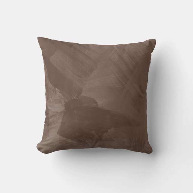 Chocolade verfkwast streken kussen (Voorkant)