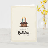 Chocolade Verjaardagskaart Kaart (Gele Bloem)