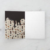 Chocolade verjaardagstaart Gelukkige verjaardag Kaart (Binnen)