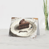 Chocolade verjaardagstaart kaart (Voorkant)